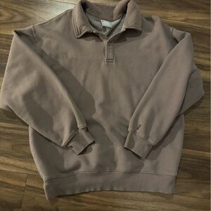 Cozy Fleece boyfriend TNA polo sweater - size medium